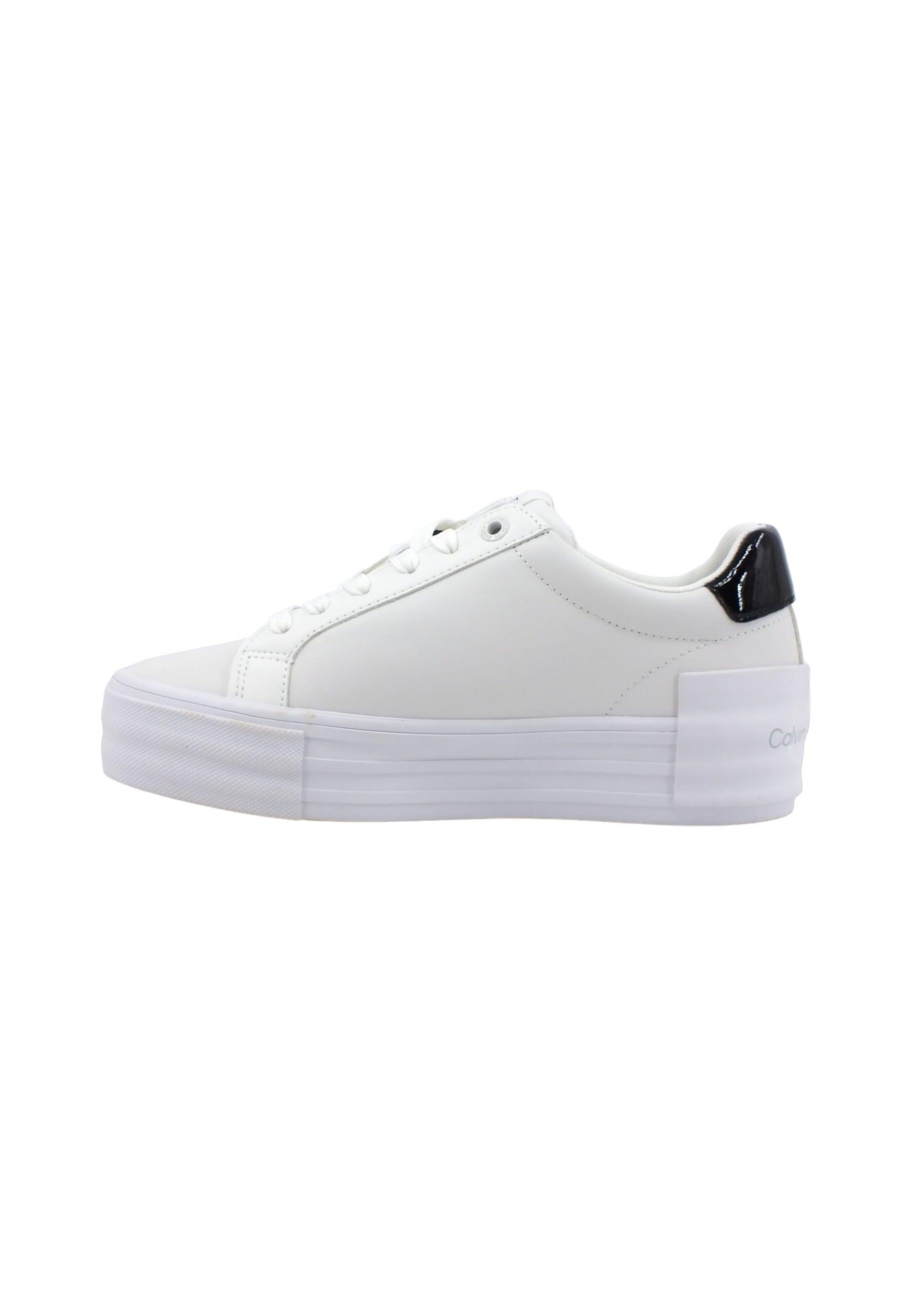 CALVIN KLEIN Sneaker Donna Bright White Black YW0YW01294 - Sandrini Calzature e Abbigliamento