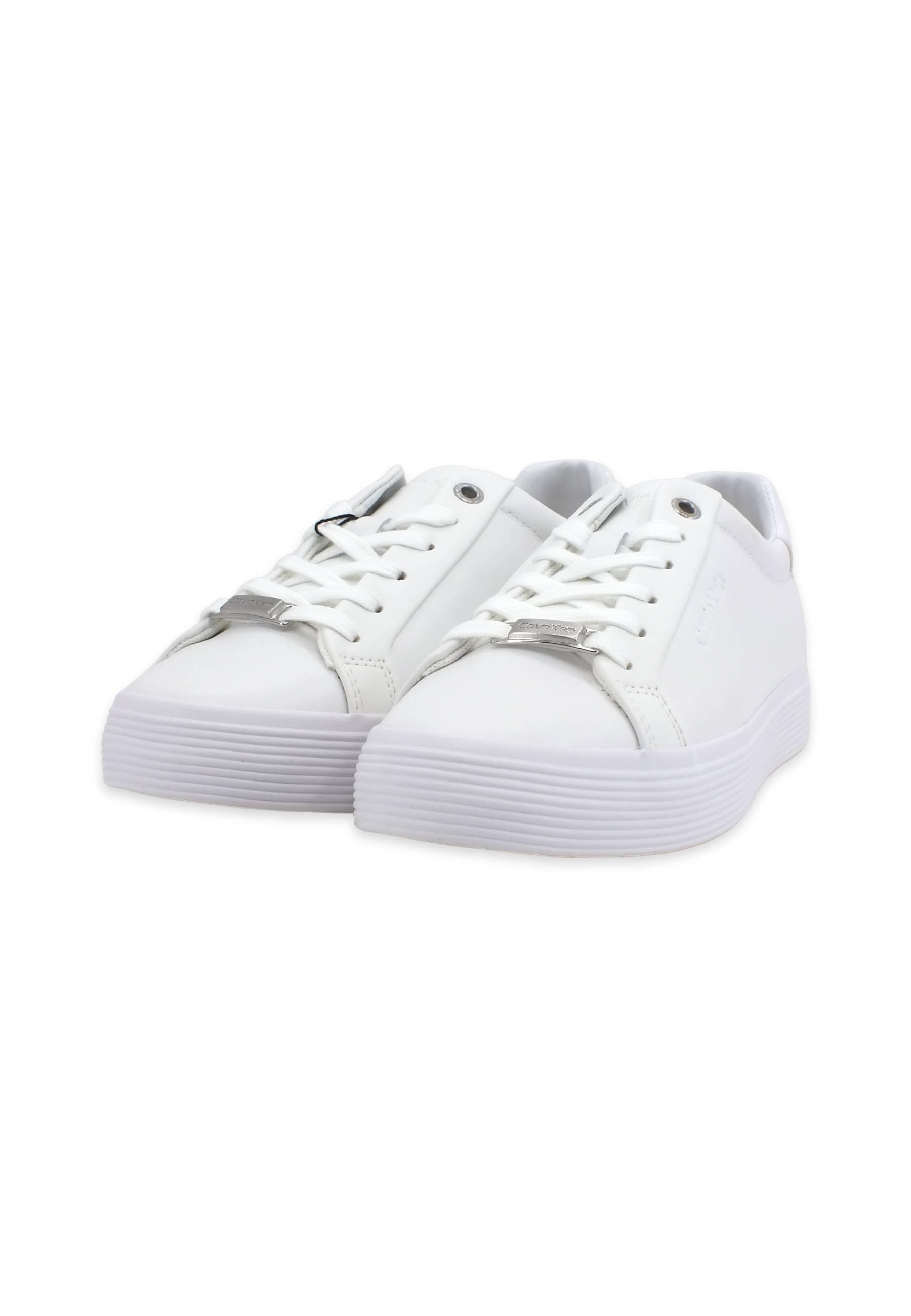 CALVIN KLEIN Sneaker Donna Triple White HW0HW01372 - Sandrini Calzature e Abbigliamento