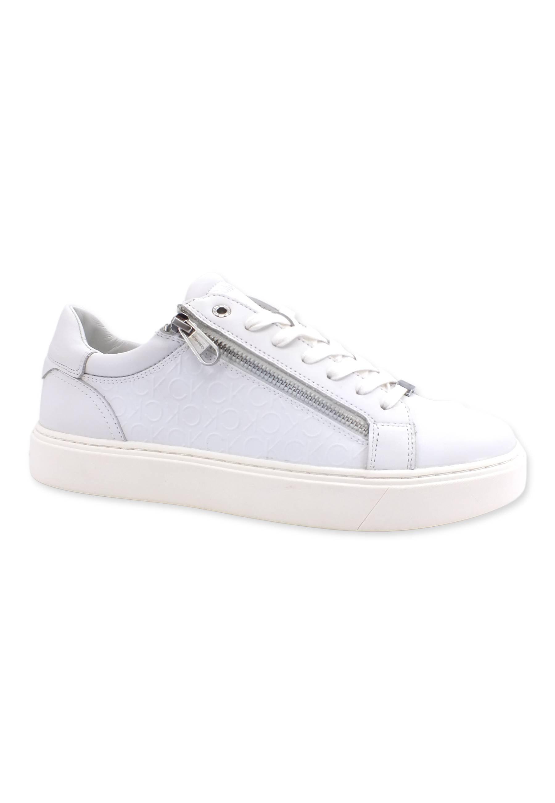 CALVIN KLEIN Sneaker Low Mono White Mono HM0HM00813 - Sandrini Calzature e Abbigliamento