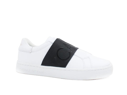 CALVIN KLEIN Sneaker Slip On Elastic Bright White YW0YW00160 - Sandrini Calzature e Abbigliamento