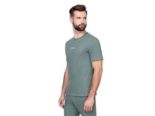 CALVIN KLEIN T-Shirt Logo Uomo Green Sage K10K107845 - Sandrini Calzature e Abbigliamento