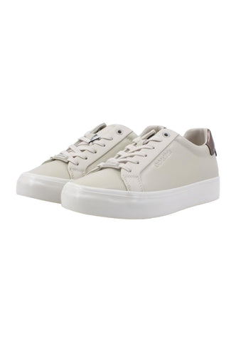 CALVIN KLEIN Vulc Lace Up Met Sneaker Donna Dark Ecru HW0HW01884 - Sandrini Calzature e Abbigliamento