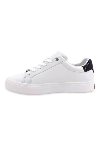 CALVIN KLEIN Vulc Lace Up Sneaker Donna White Black HW0HW00839 - Sandrini Calzature e Abbigliamento