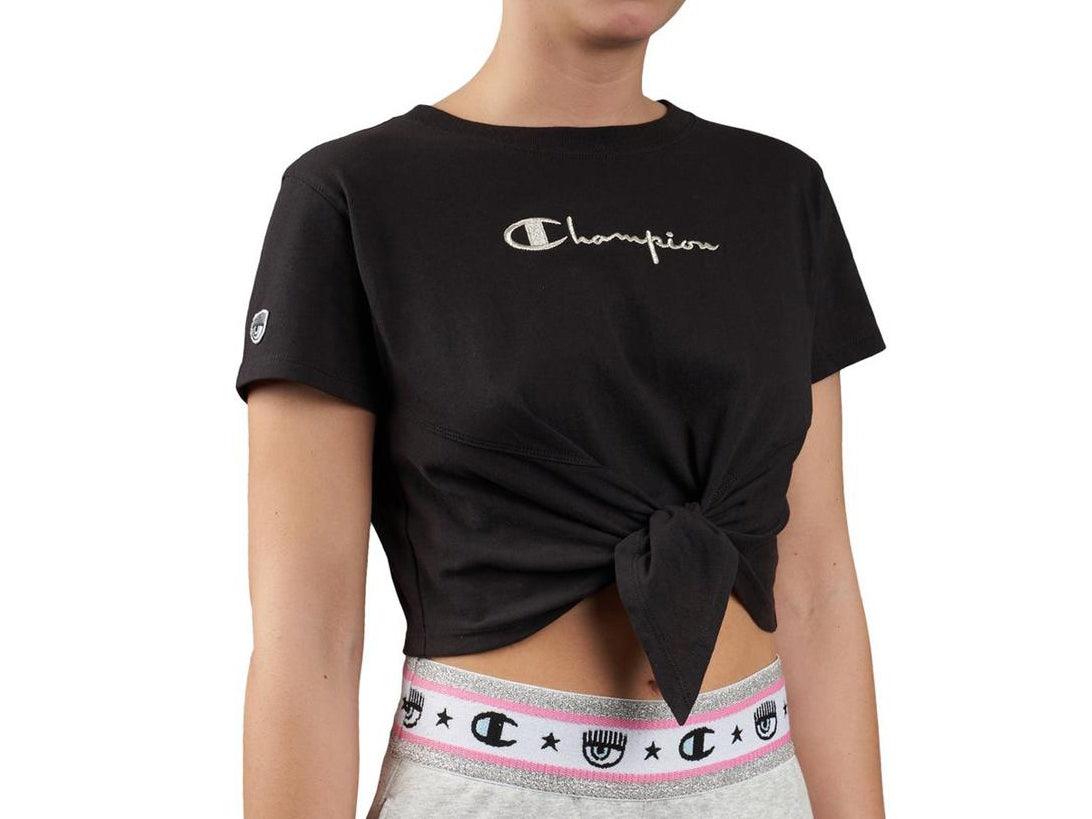 CHAMPION By Chiara Ferragni T-Shirt Fiocco Black 113560 - Sandrini Calzature e Abbigliamento