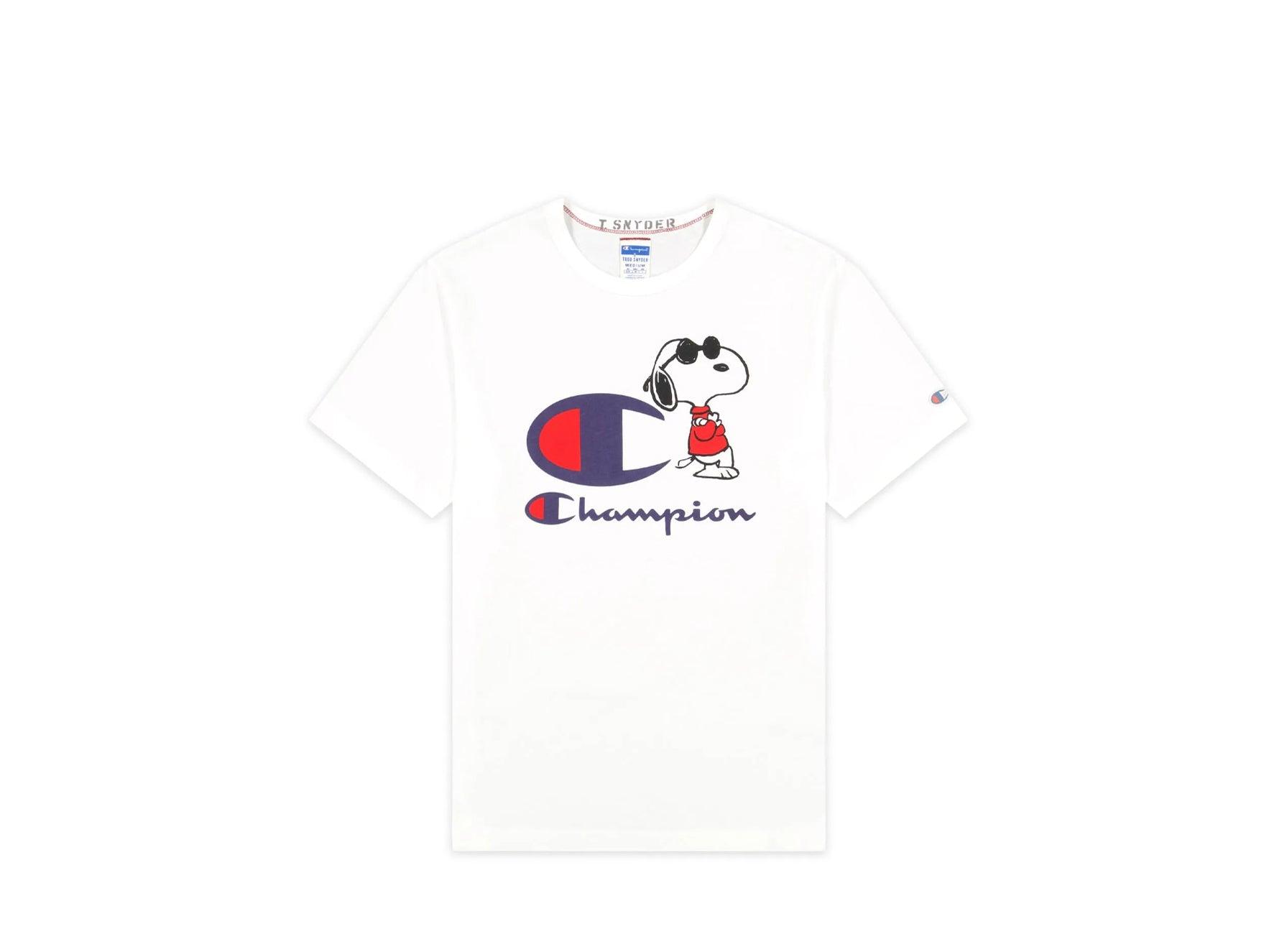 CHAMPION By Todd Snyder T-Shirt Snoopy Peanuts Faded White 217808 - Sandrini Calzature e Abbigliamento
