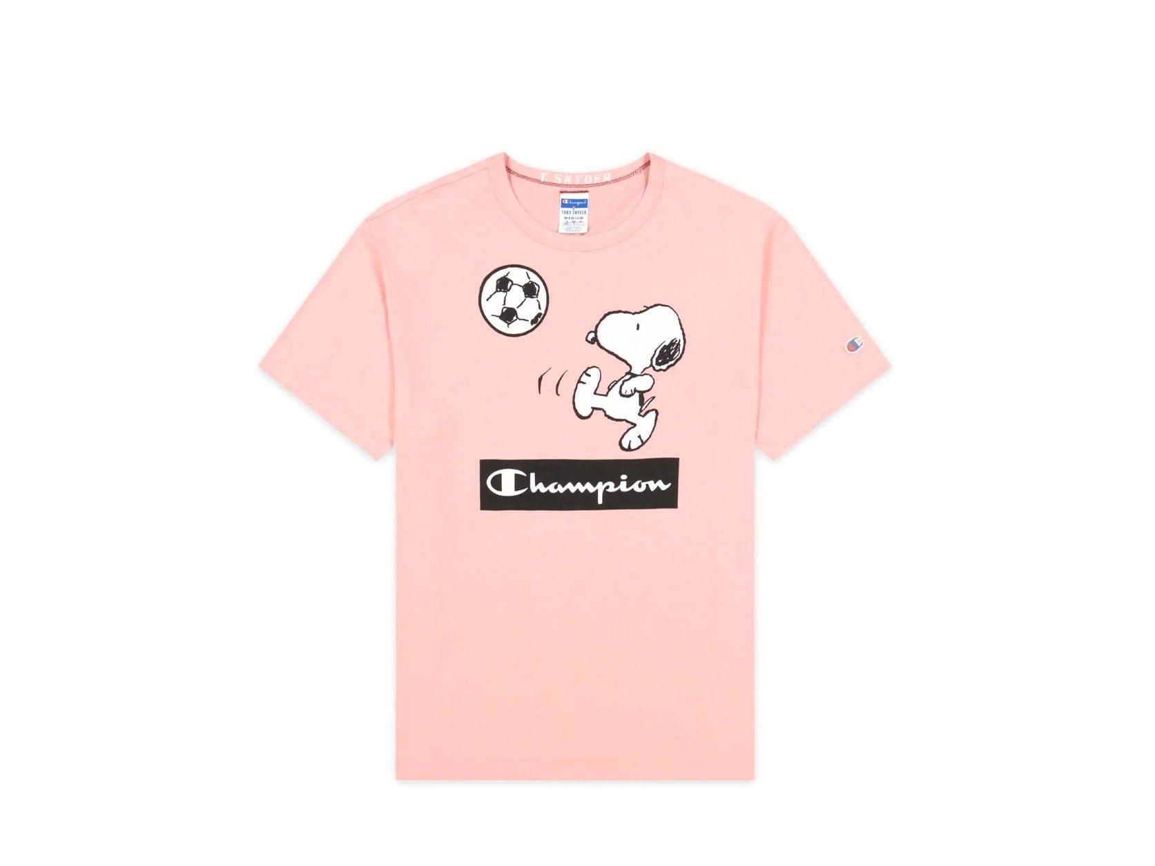 CHAMPION By Todd Snyder T-Shirt Unisex Snoopy Peanuts Coral Rosa 217808 - Sandrini Calzature e Abbigliamento