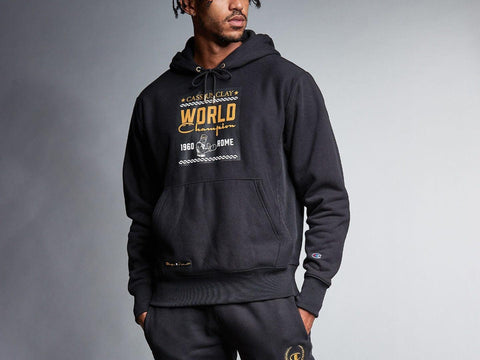 CHAMPION Cassius Clay Muhammad Ali Limited Felpa Hoodie Nero 217611 - Sandrini Calzature e Abbigliamento