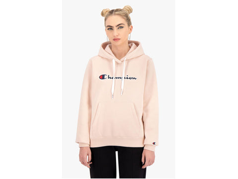 CHAMPION Felpa Cappuccio Logo Rosa 114461 - Sandrini Calzature e Abbigliamento