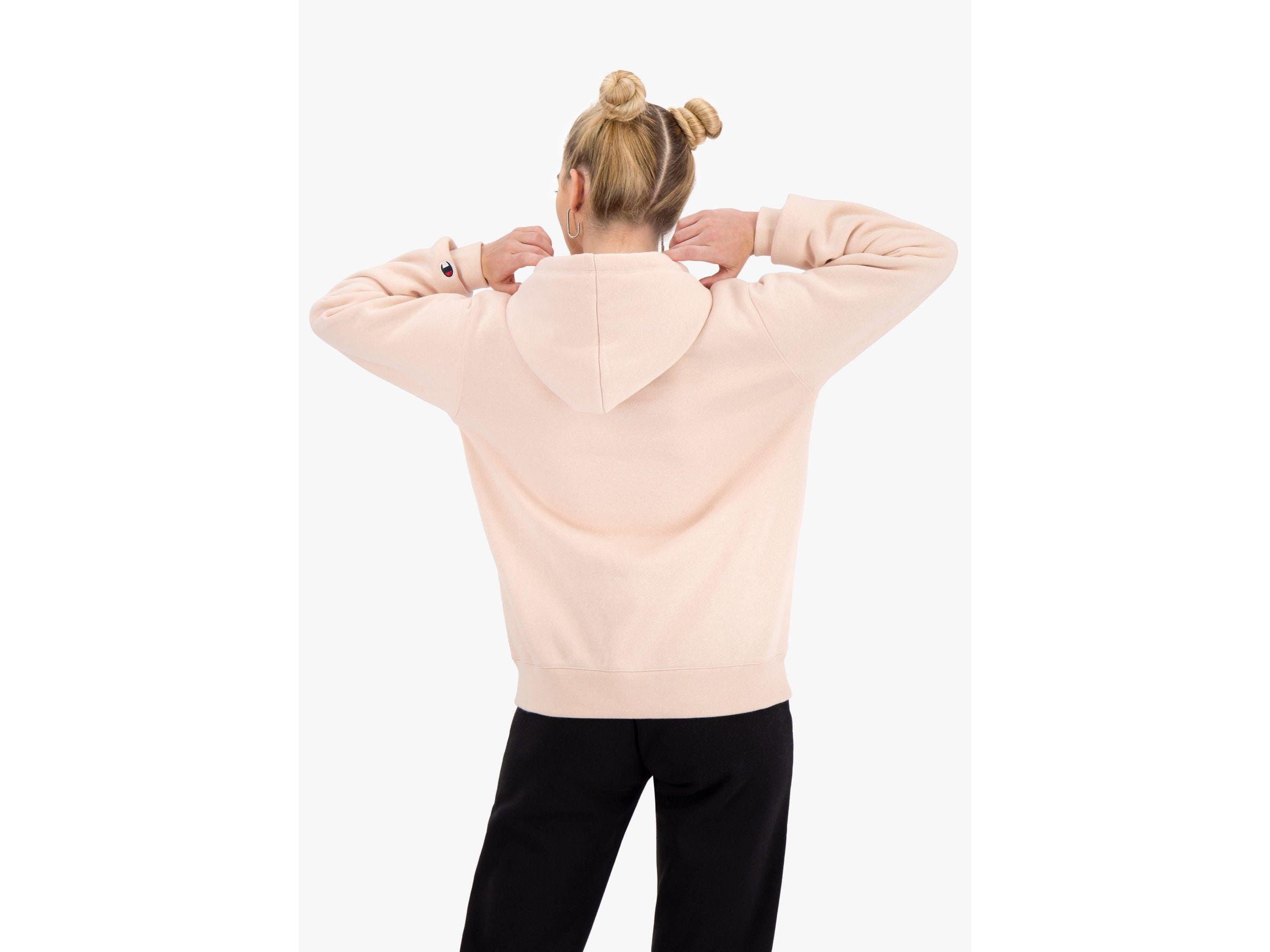 CHAMPION Felpa Cappuccio Logo Rosa 114461 - Sandrini Calzature e Abbigliamento