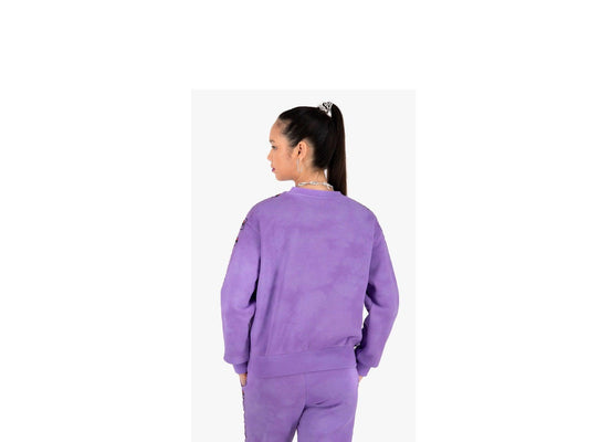 CHAMPION Felpa Profilo Manica Viola 114758 - Sandrini Calzature e Abbigliamento