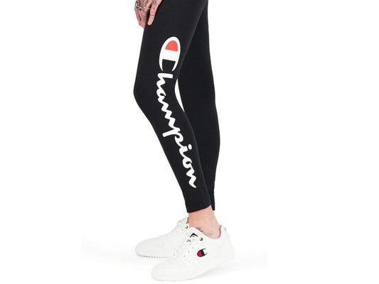 CHAMPION Leggings Logo Donna Nero Black 112857 - Sandrini Calzature e Abbigliamento