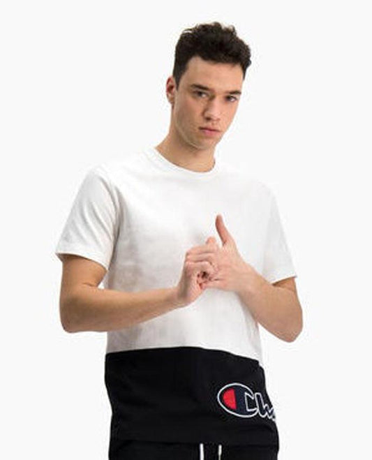 CHAMPION T-Shirt Bicolor White Black 214208 - Sandrini Calzature e Abbigliamento