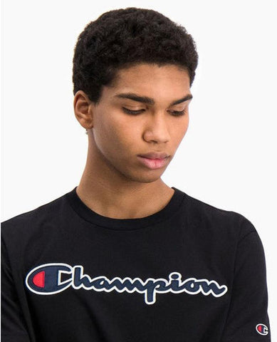 CHAMPION T-Shirt Logo Black 214194 - Sandrini Calzature e Abbigliamento