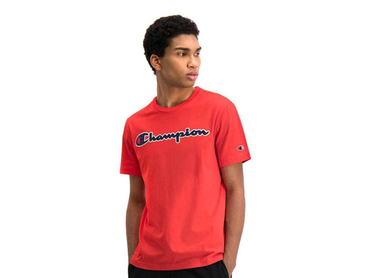 CHAMPION T-Shirt Logo Uomo Red Rosso 214194 - Sandrini Calzature e Abbigliamento
