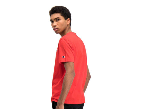 CHAMPION T-Shirt Logo Uomo Red Rosso 214194 - Sandrini Calzature e Abbigliamento
