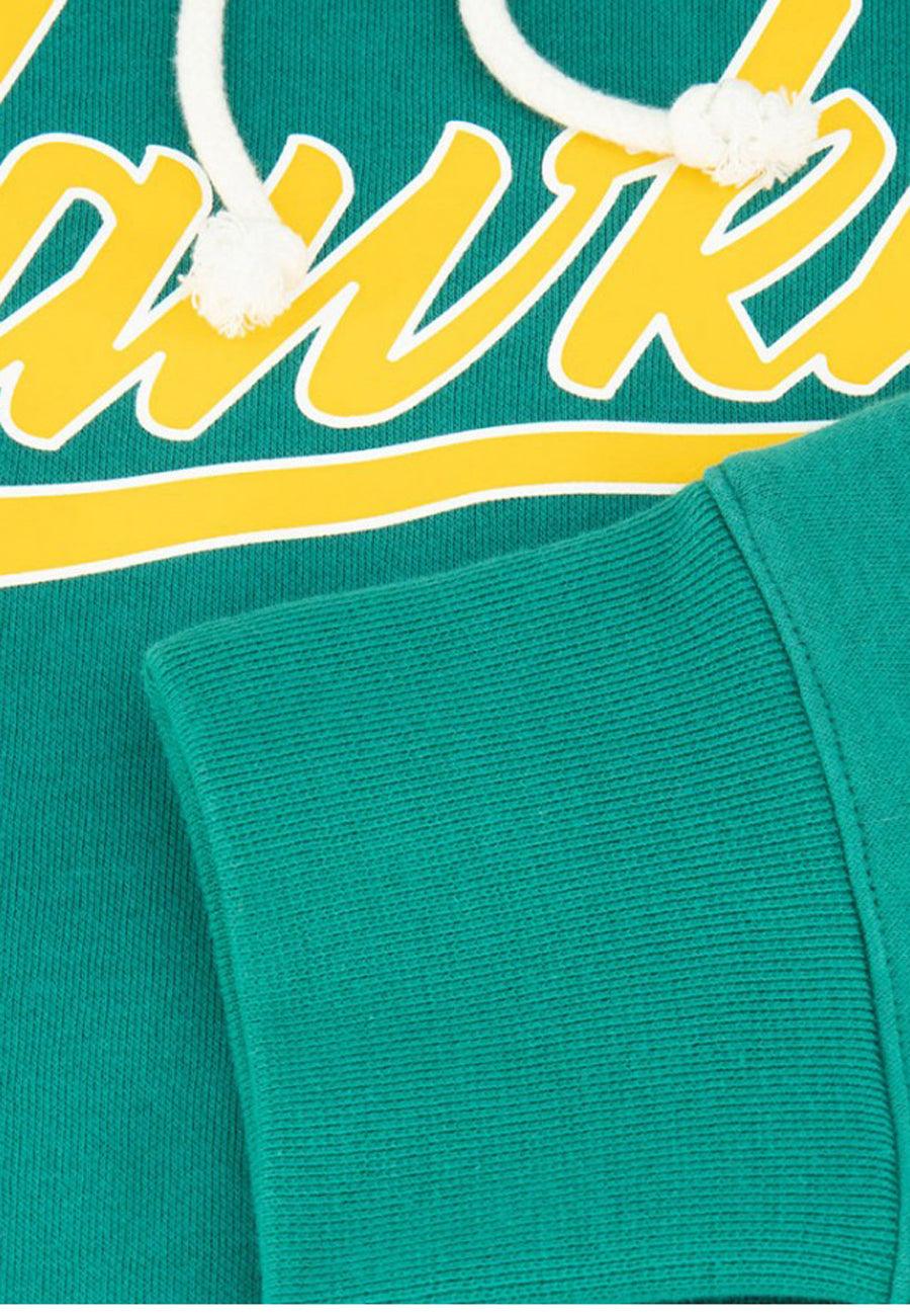 CHAMPION x STRANGER THINGS Felpa Cappuccio Unisex Hawkins Verde Giallo 217751 - Sandrini Calzature e Abbigliamento