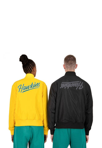 CHAMPION x STRANGER THINGS Giubbotto Reversibile Zip Unisex Hawkins Nero Giallo 217754 - Sandrini Calzature e Abbigliamento