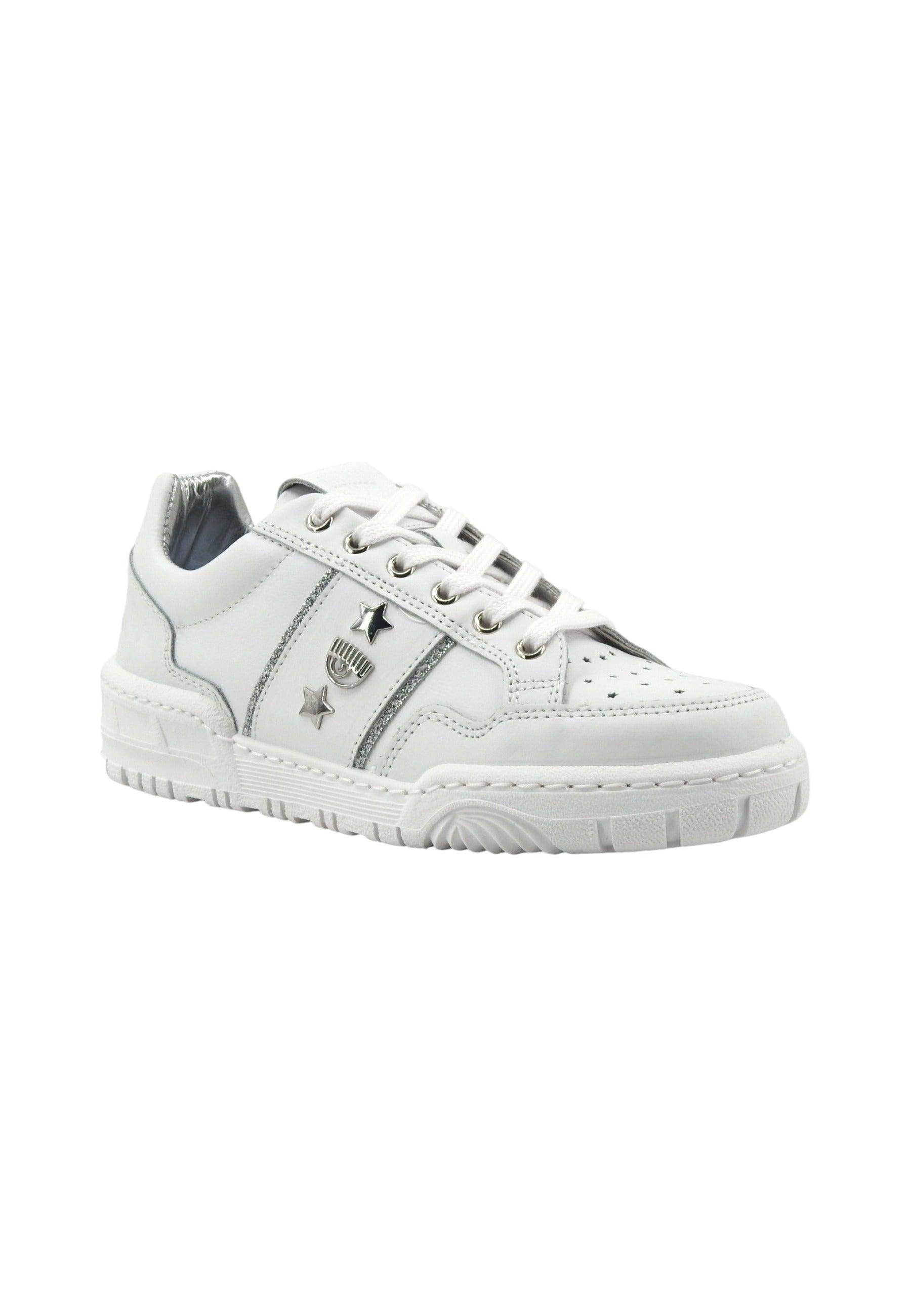 CHIARA FERRAGNI Sneaker Donna White Silver CF3201-064 - Sandrini Calzature e Abbigliamento