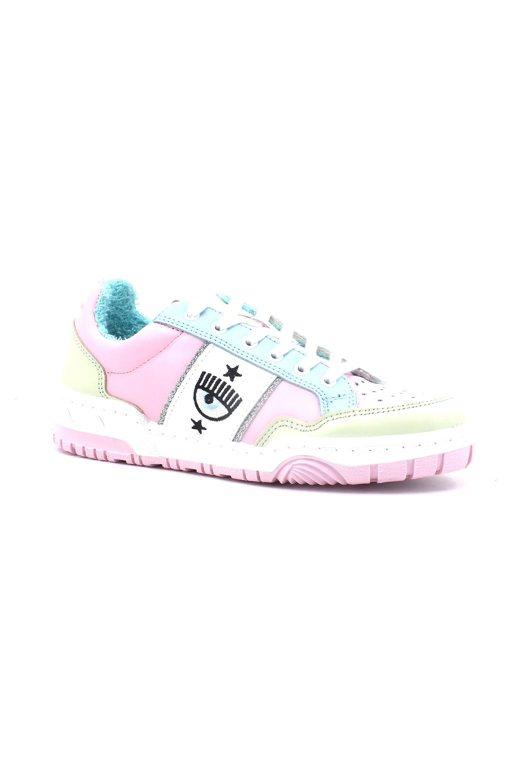 CHIARA FERRAGNI Sneaker Low Donna Pink Green CF3107-112 - Sandrini Calzature e Abbigliamento