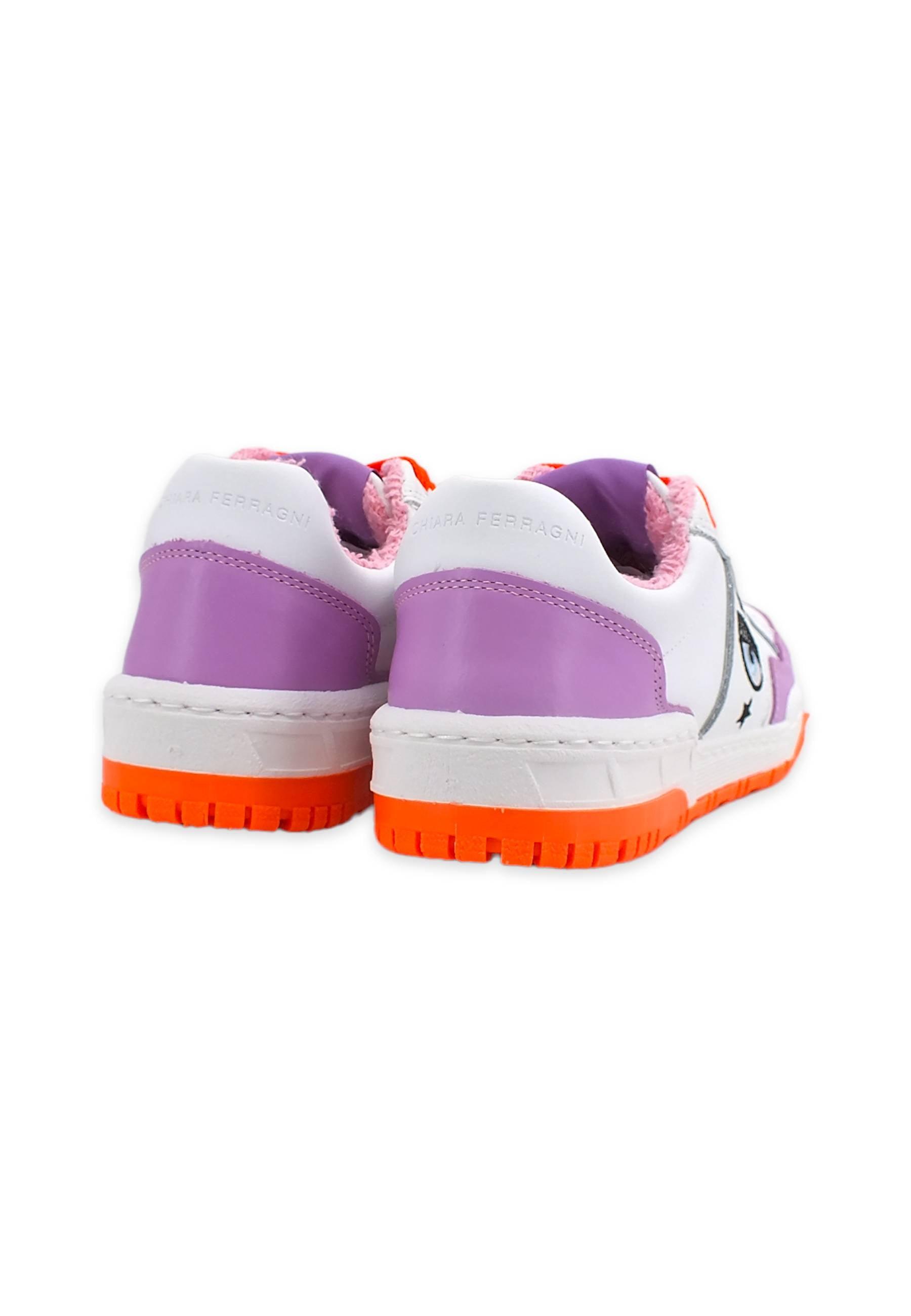 CHIARA FERRAGNI Sneaker Low Donna White Violet CF3003-136 - Sandrini Calzature e Abbigliamento