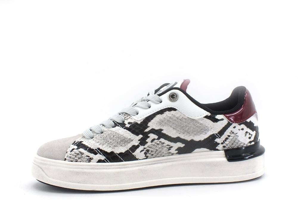 COLMAR Clayton Reptile Sneaker Animalier White Black Plum CLAYTONREPTILE194 - Sandrini Calzature e Abbigliamento