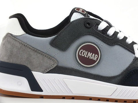 COLMAR Dalton Vice Sneaker Suede Grey Navy White - Sandrini Calzature e Abbigliamento