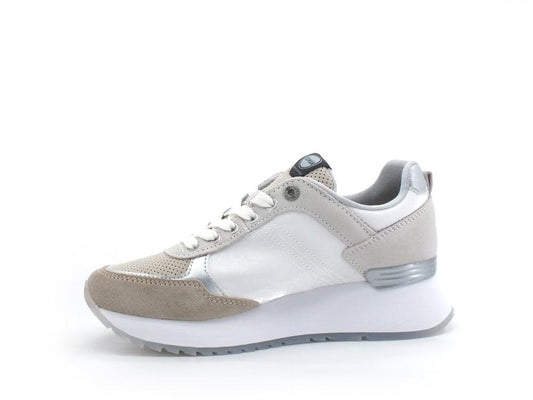 COLMAR High Outsole Sneaker Suede White Beige TRAVISPRIME165 - Sandrini Calzature e Abbigliamento