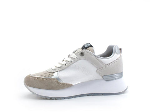 COLMAR High Outsole Sneaker Suede White Beige TRAVISPRIME165 - Sandrini Calzature e Abbigliamento