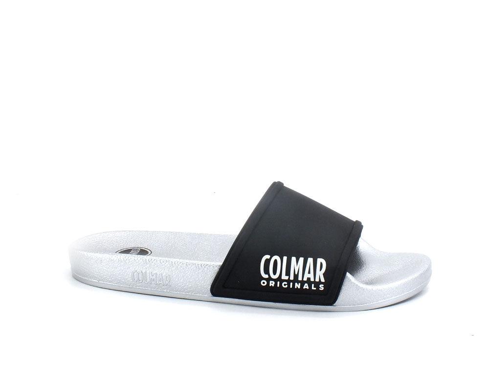 COLMAR Slipper Plain Ciabatta Bicolor Logo Black Silver SLIPPERPLAIN139 - Sandrini Calzature e Abbigliamento