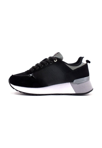 COLMAR Sneaker Donna Black Silver TRAVIS-AUTHENTIC-HIGHOUTSOLE - Sandrini Calzature e Abbigliamento
