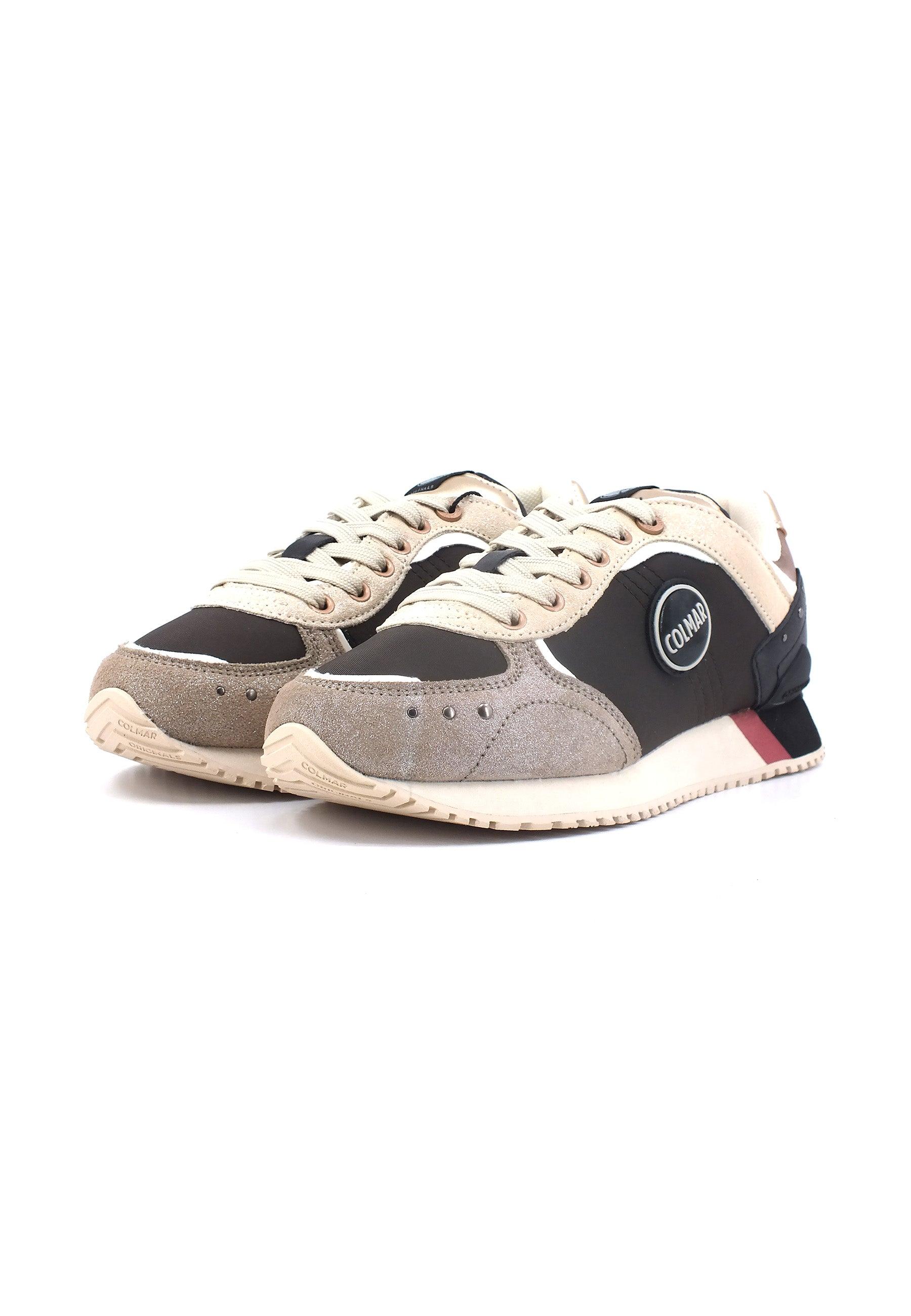 COLMAR Sneaker Donna Brown Pink Gold TRAVIS-PLUS-GLARE - Sandrini Calzature e Abbigliamento