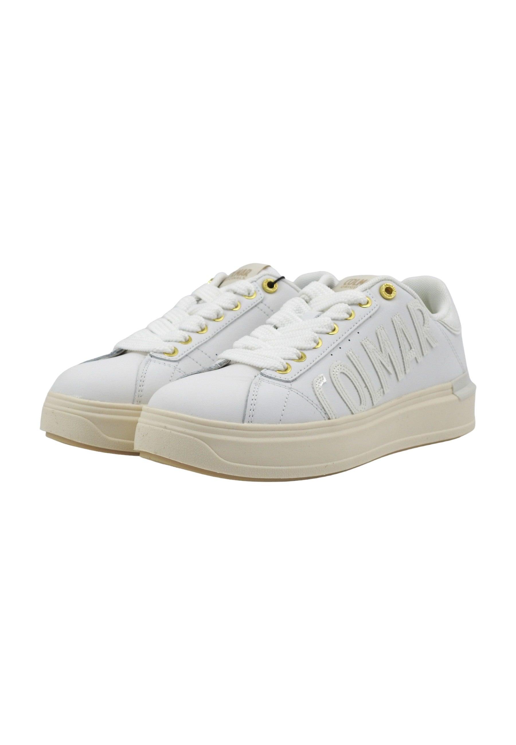 COLMAR Sneaker Donna White CLAYTON CROCODILE - Sandrini Calzature e Abbigliamento