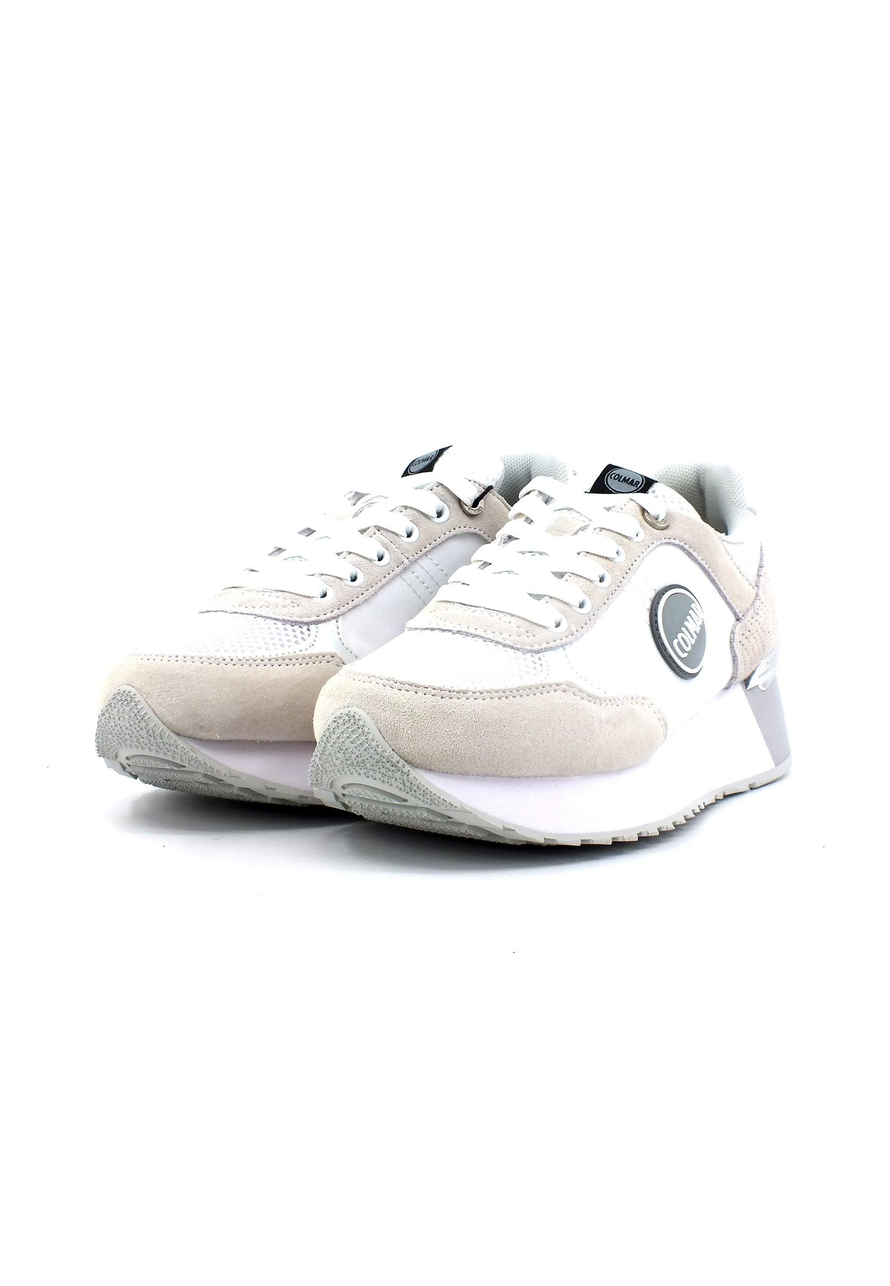 COLMAR Sneaker Donna White Silver TRAVIS AUTHENTIC - Sandrini Calzature e Abbigliamento