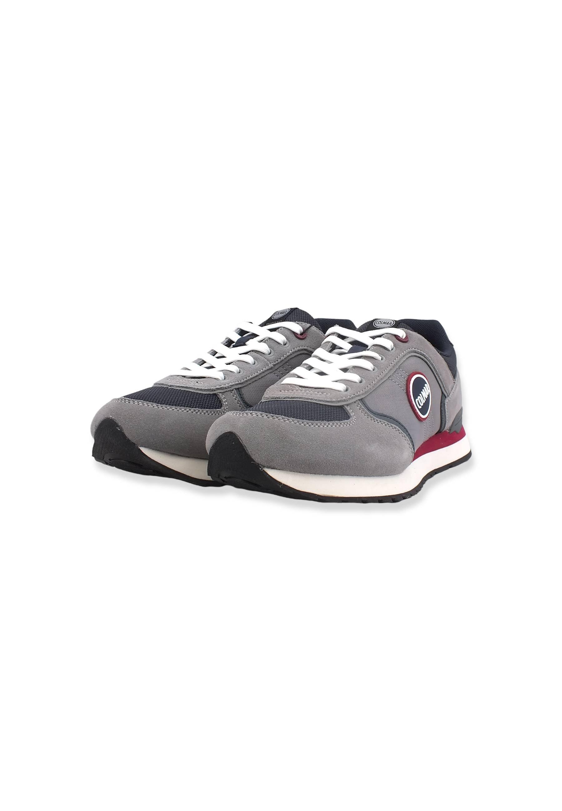 COLMAR Sneaker Running Uomo Gray Navy Bordeaux TRAVIS BLOCK - Sandrini Calzature e Abbigliamento