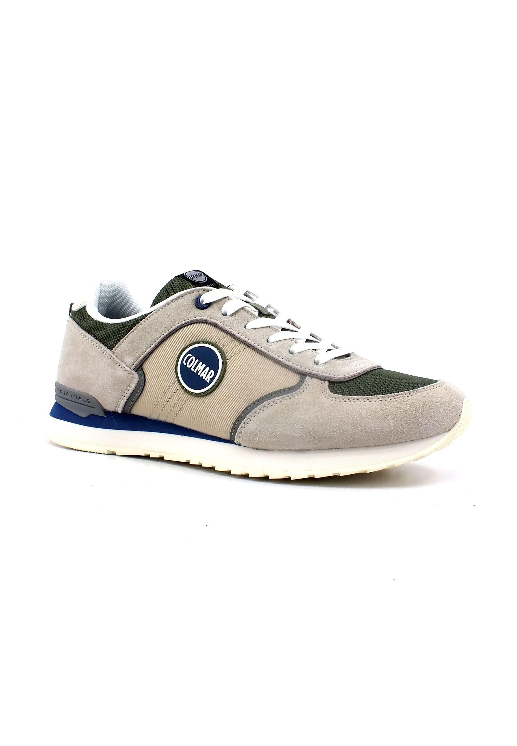 COLMAR Sneaker Uomo Beige Blue Green TRAVIS BLOCK - Sandrini Calzature e Abbigliamento