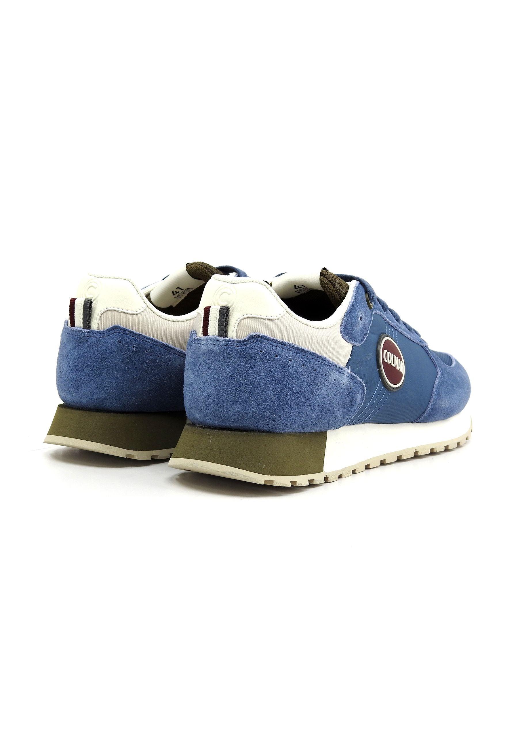 COLMAR Sneaker Uomo Denim Blue Green Beige TRAVIS AUTHETIC - Sandrini Calzature e Abbigliamento