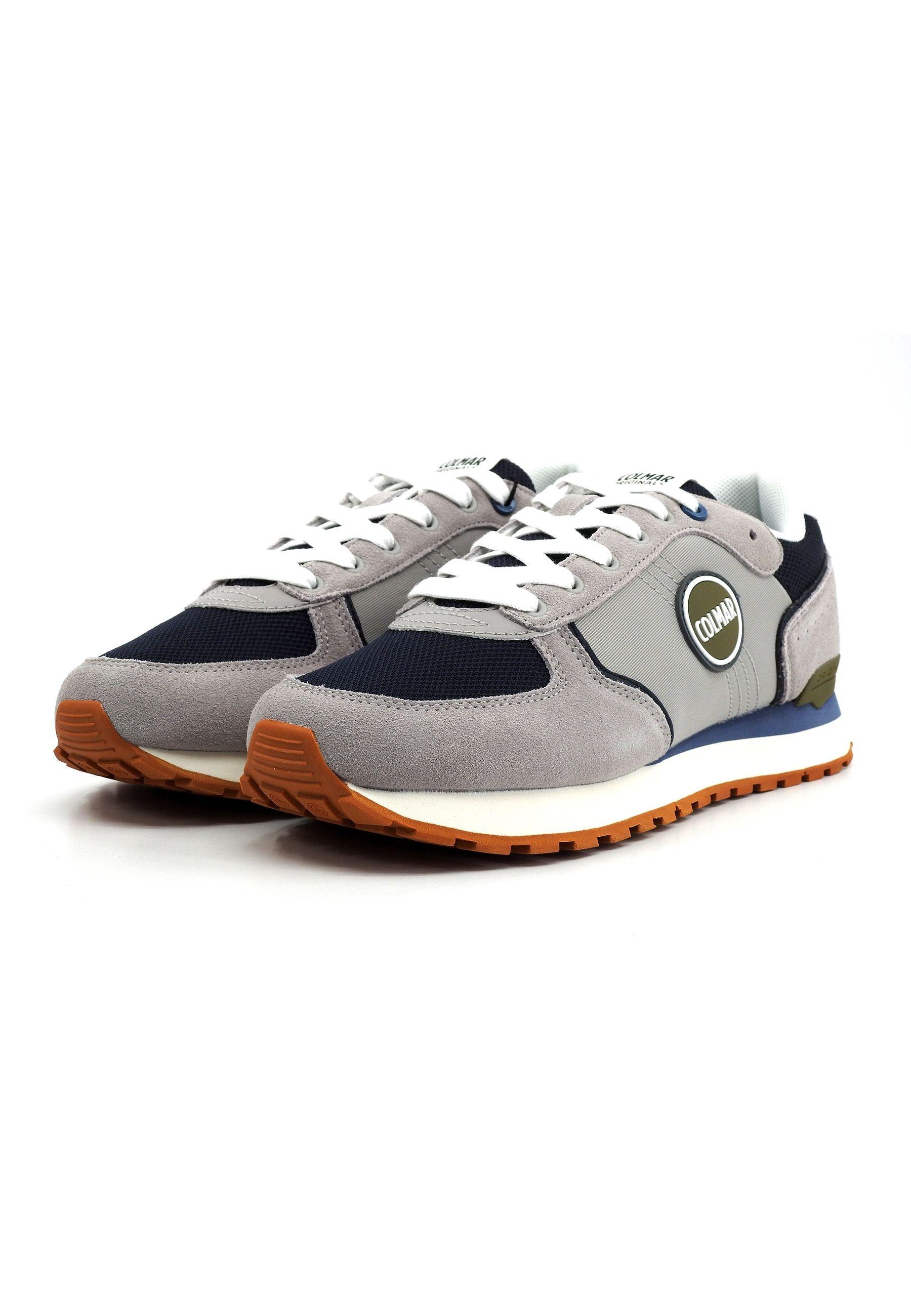 COLMAR Sneaker Uomo Grey Green Navy TRAVIS BLOCK - Sandrini Calzature e Abbigliamento