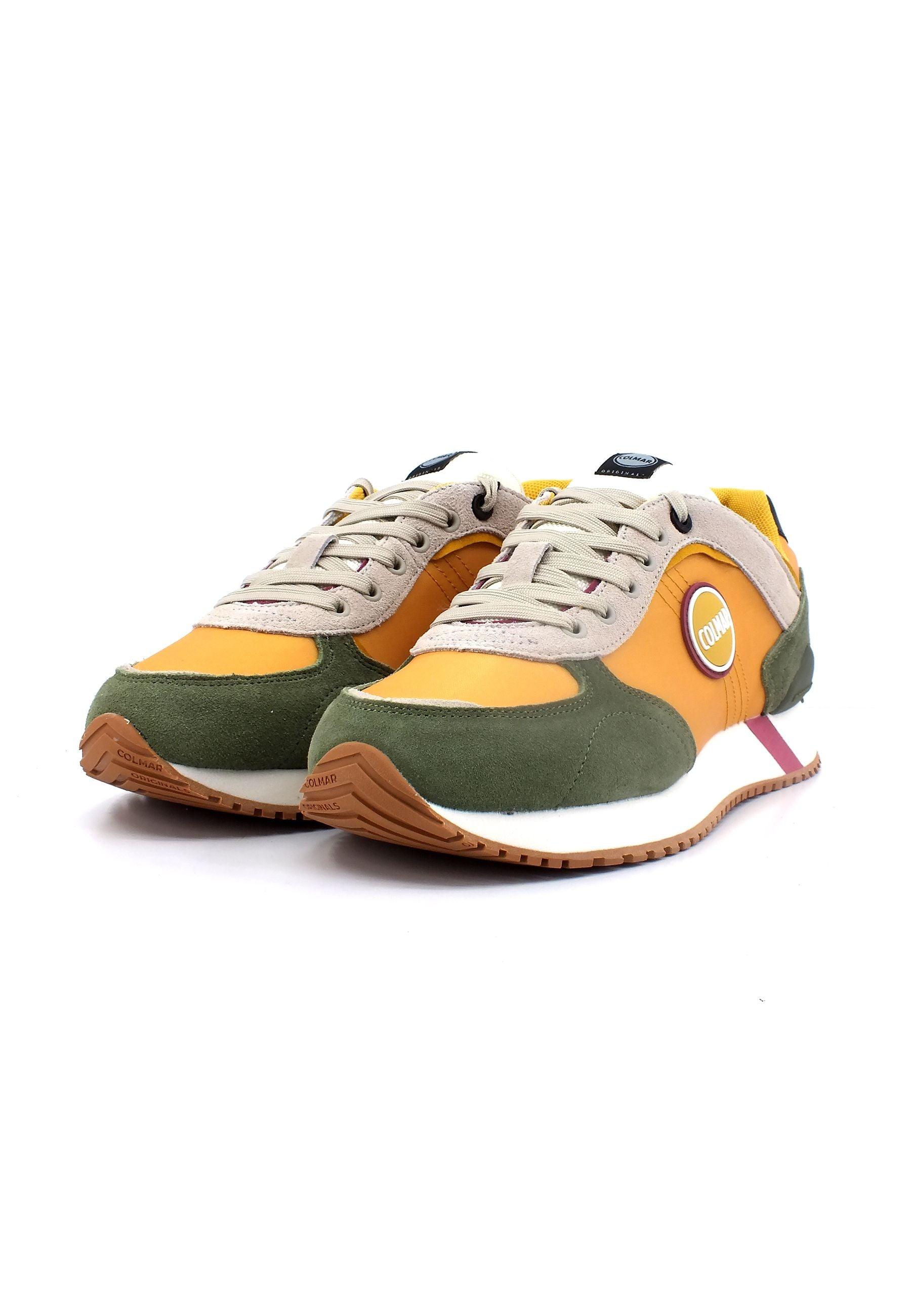 COLMAR Sneaker Uomo Ochre Green Beige TRAVIS PLUS SHADES - Sandrini Calzature e Abbigliamento