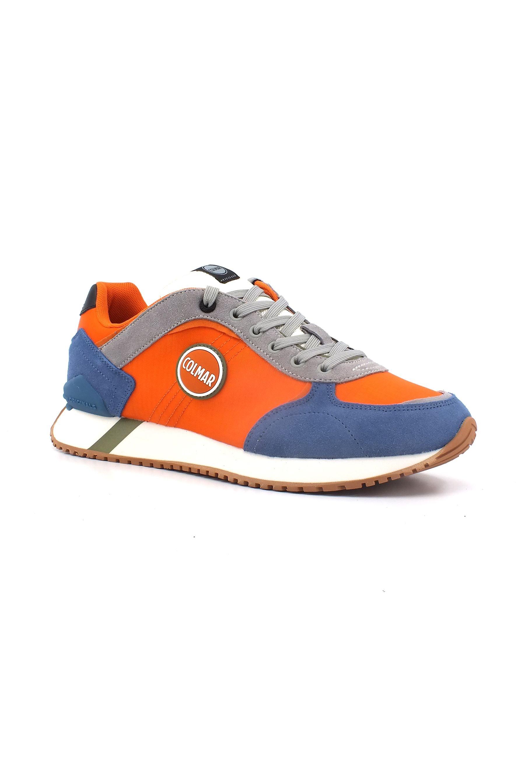 COLMAR Sneaker Uomo Orange Steel Blue TRAVIS PLUS SHADES - Sandrini Calzature e Abbigliamento