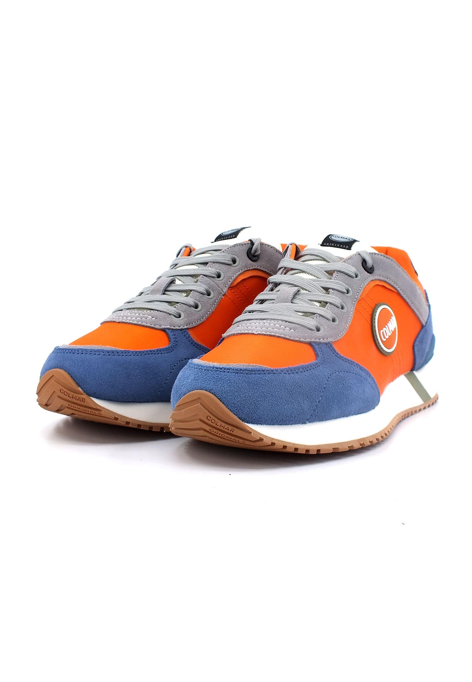COLMAR Sneaker Uomo Orange Steel Blue TRAVIS PLUS SHADES - Sandrini Calzature e Abbigliamento