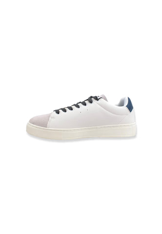 COLMAR Sneaker Uomo White Steel Blue BATES PLAIN - Sandrini Calzature e Abbigliamento