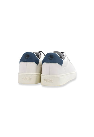 COLMAR Sneaker Uomo White Steel Blue BATES PLAIN - Sandrini Calzature e Abbigliamento