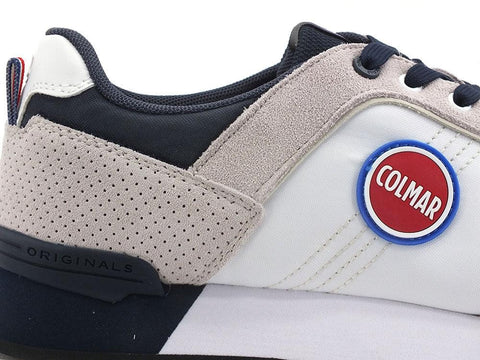 COLMAR Travis Authentic 002 Sneaker White Navy - Sandrini Calzature e Abbigliamento
