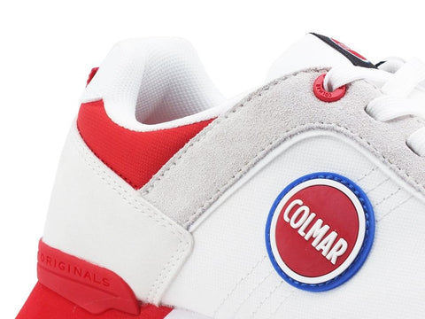 COLMAR Travis Boost Sneaker Uomo White Red TRAVISBOOST133 - Sandrini Calzature e Abbigliamento