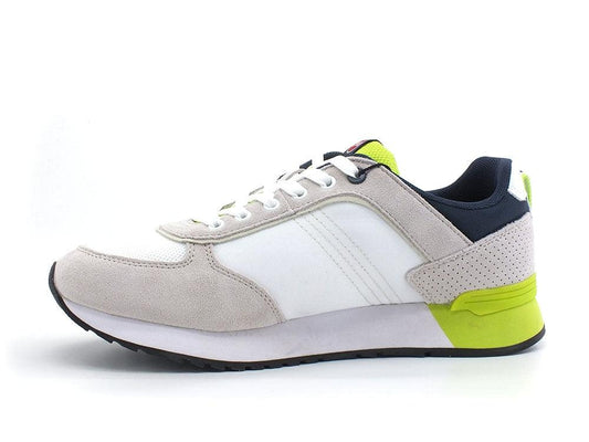 COLMAR Travis Colors 017 Sneaker White Lime Indigo - Sandrini Calzature e Abbigliamento