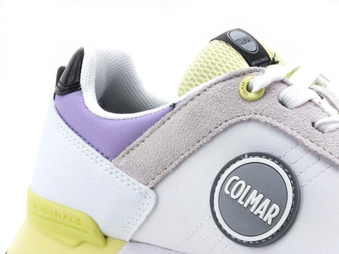 COLMAR Travis Mellow Sneaker Donna Tricolor White Lime Lavender TRAVISMELLOW140 - Sandrini Calzature e Abbigliamento