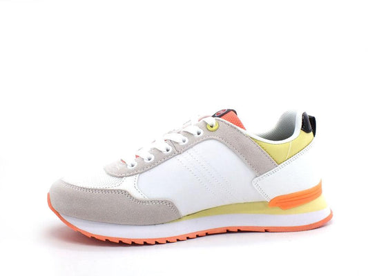 COLMAR Travis Mellow Sneaker Mesh Logo White Yellow Peach TRAVISMELLOW072 - Sandrini Calzature e Abbigliamento
