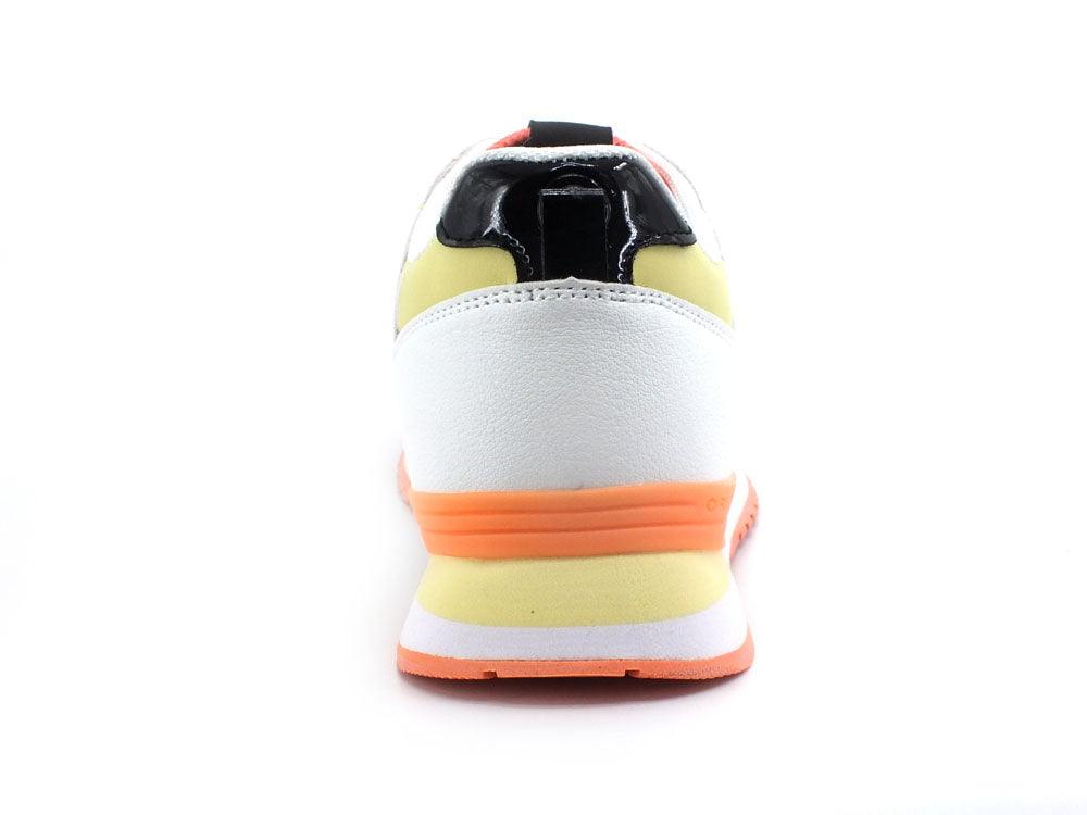 COLMAR Travis Mellow Sneaker Mesh Logo White Yellow Peach TRAVISMELLOW072 - Sandrini Calzature e Abbigliamento