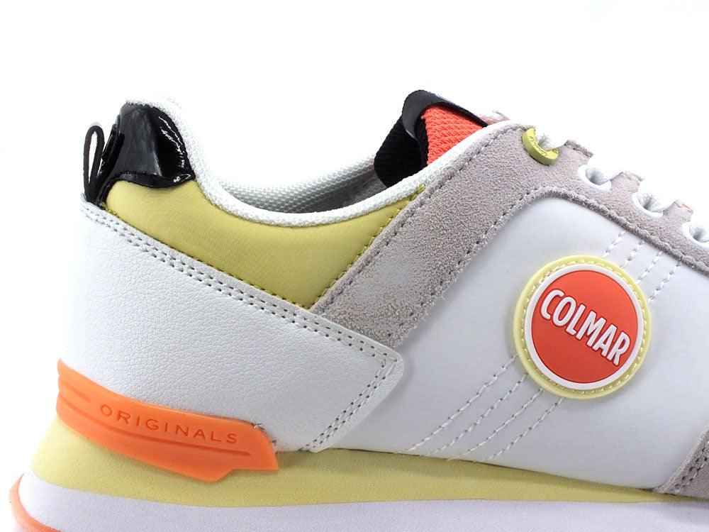COLMAR Travis Mellow Sneaker Mesh Logo White Yellow Peach TRAVISMELLOW072 - Sandrini Calzature e Abbigliamento