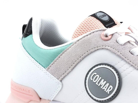 COLMAR Travis Mellow Sneaker Running White Pink Water Green TRAVISMELLOW139 - Sandrini Calzature e Abbigliamento